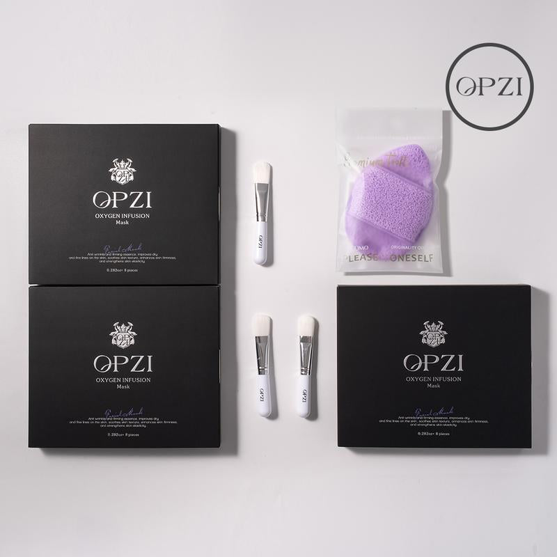 OPZI Oxygen Infusion Mask(8 Pieces in 1 Box) – Your At-Home Oxygen Facial Instant Glow | Deep Detox | Hydration Boost