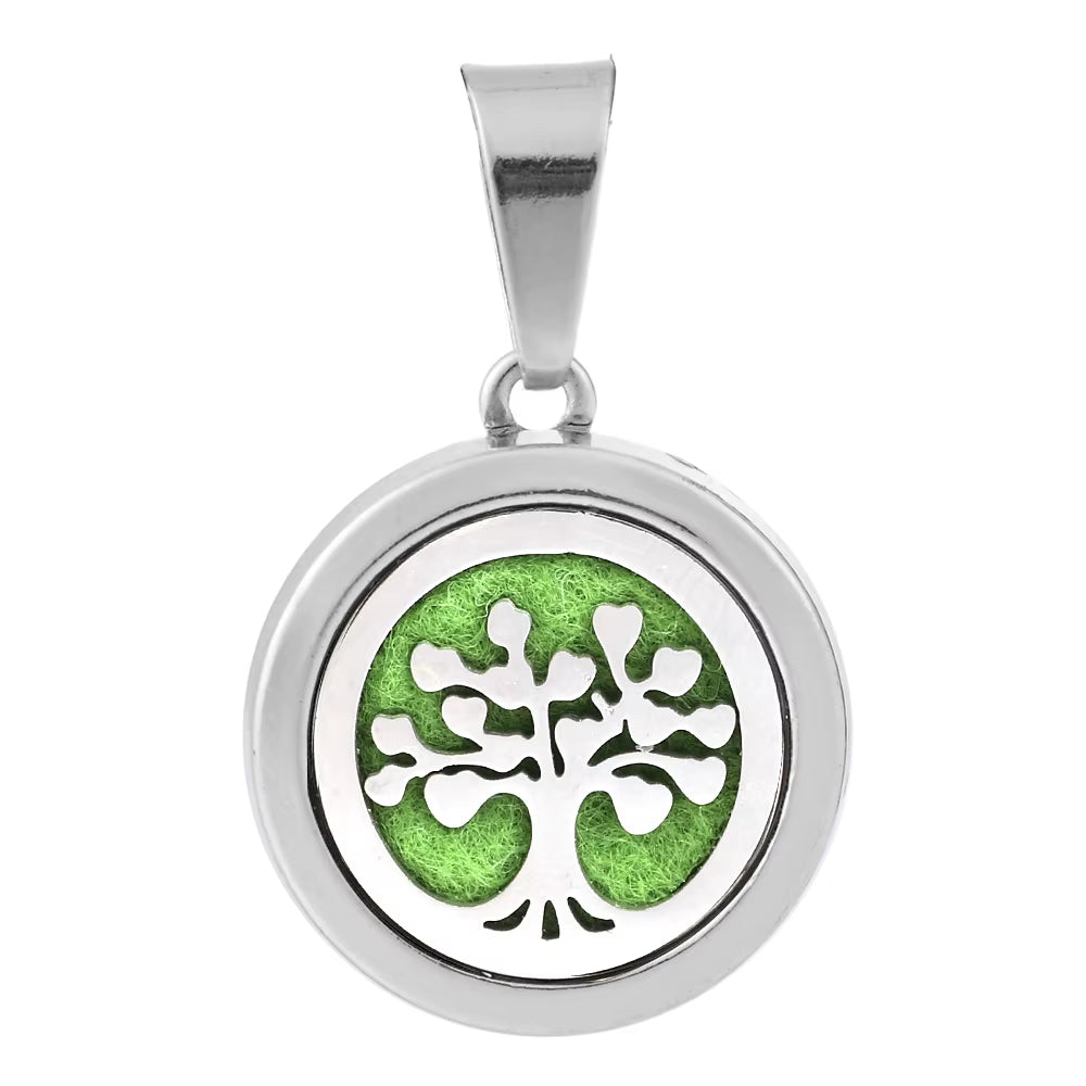 New Aromatherapy Pendant Small Essential Oil Diffuser Necklace Tree of Life Open Locket Pendant Perfume Necklace