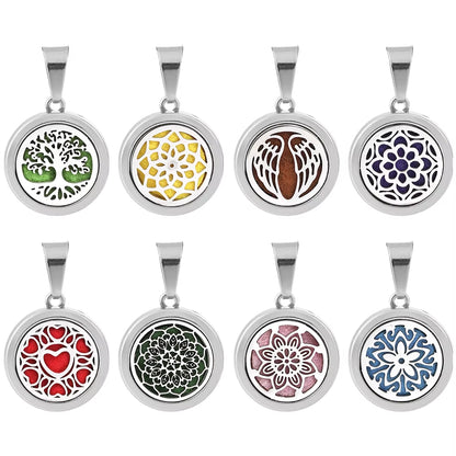 New Aromatherapy Pendant Small Essential Oil Diffuser Necklace Tree of Life Open Locket Pendant Perfume Necklace